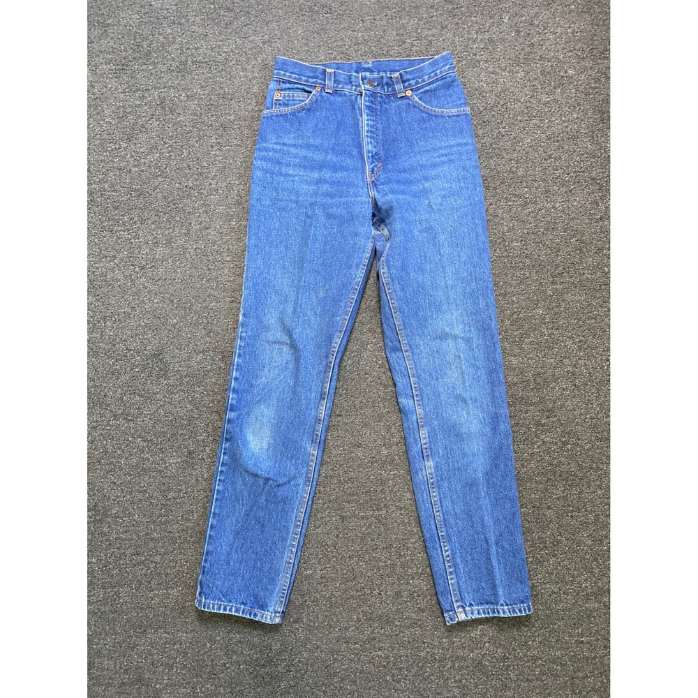 Vintage Levi's Juniors Orange Tab Blue Jeans Straight Womens 11 High Waisted USA